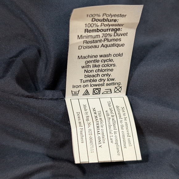 Navy Quilted Vest with Gold Accents - Picture 6 of 7